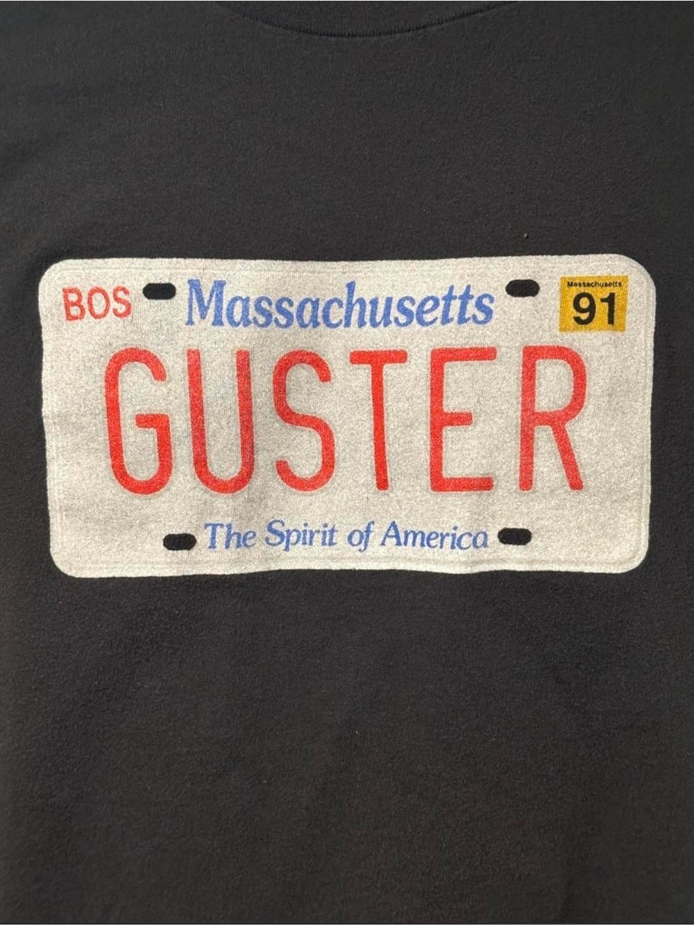 Guster XXL Massachusetts license plate shirt
